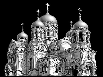 «Церковь» — картинка для гравировки на памятнике, № 2604
