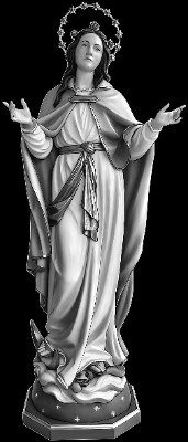 «Madonna-assunta-legno-braccia-aperte» — картинка для гравировки на памятнике, № 1841