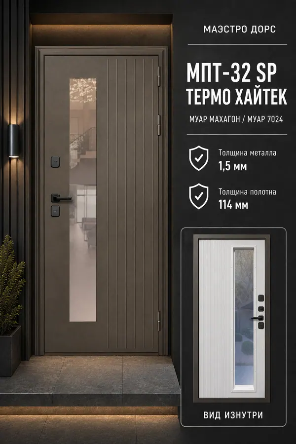 МАЭСТРО ДОРС «МПТ-32 SP ТЕРМО ХАЙТЕК» — входная дверь с терморазрывом