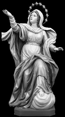 «Statua madonna assunta in cielo stuflesser ortisei scultura mano legno scaled» — картинка для гравировки на памятнике, № 1845