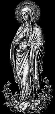 «Дева Мария Virgin mary 2» — картинка для гравировки на памятнике, № 1912