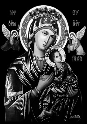 «Virgen» — картинка для гравировки на памятнике, № 637