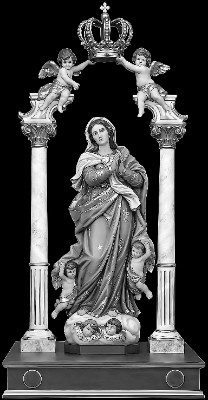 «Statua our lady of assumption wood carved baldachin scaled» — картинка для гравировки на памятнике, № 1847