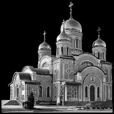 «Храм в честь Благовещения Пресвятой Богородицы» — картинка для гравировки на памятнике, № 2420