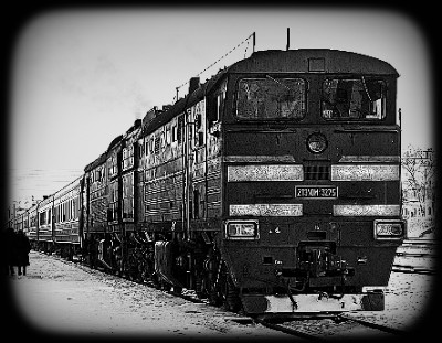 «Тепловоз» — картинка для гравировки на памятнике, № 385