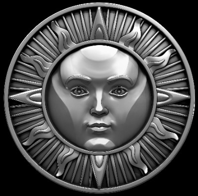 «Солнце 2» — картинка для гравировки на памятнике, № 1490