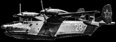 «САМОЛЁТ-АМФИБИЯ Б-12 ЧАЙКА» — картинка для гравировки на памятнике, № 329