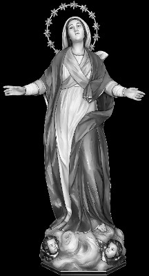 «Statua madonna assunta legno ortisei scaled» — картинка для гравировки на памятнике, № 1846