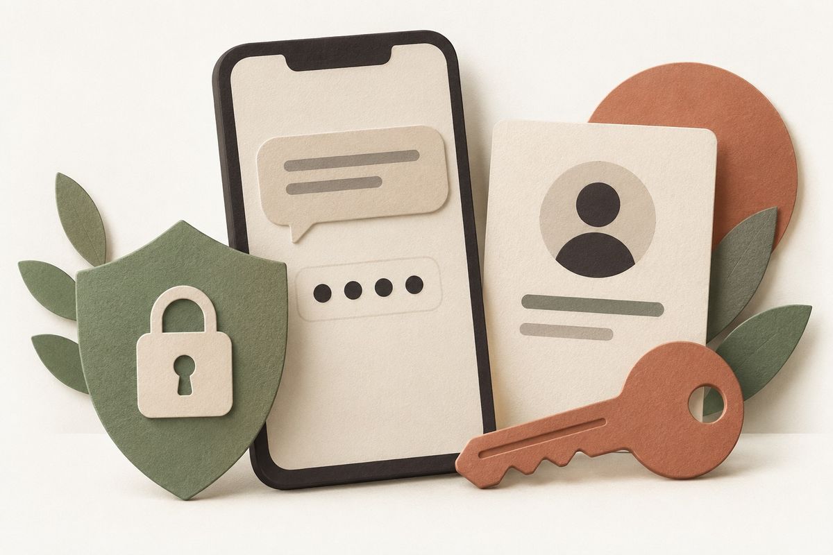Телефон, PIN-код и цифровой ключ для доступа к кабинету
