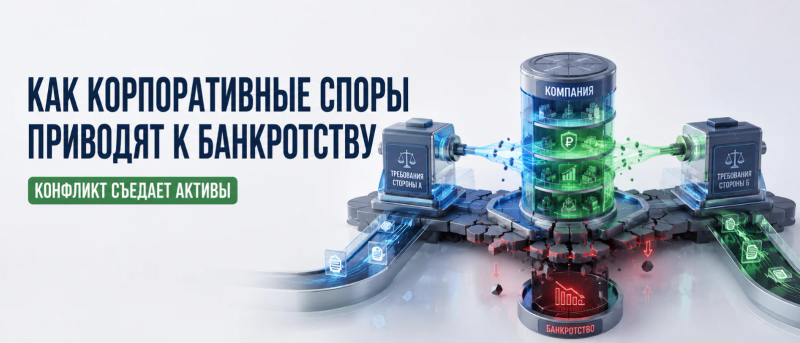 《公司治理争议如何导致破产》— 尼古拉·涅姆科夫发表于 Harant.ru 的文章