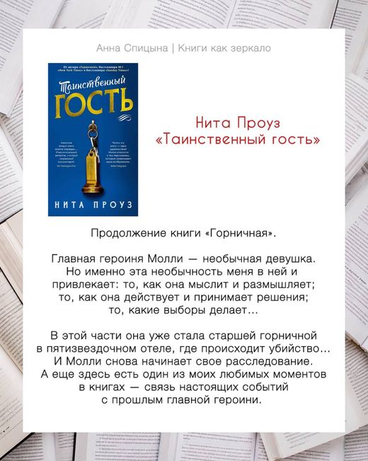 Отзыв Анны Спицыной: Нита Проуз «Таинственный гость», оценка 8 из 10