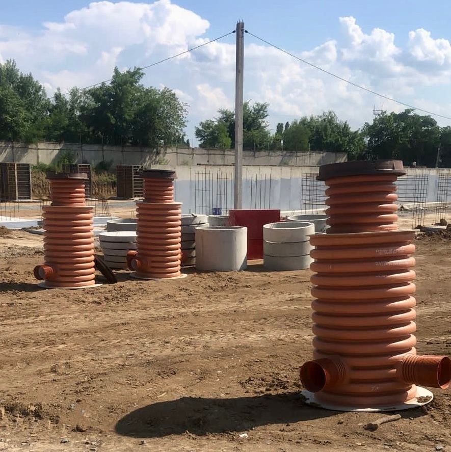 Смонтированные колодцы из труб ИКАПЛАСТ